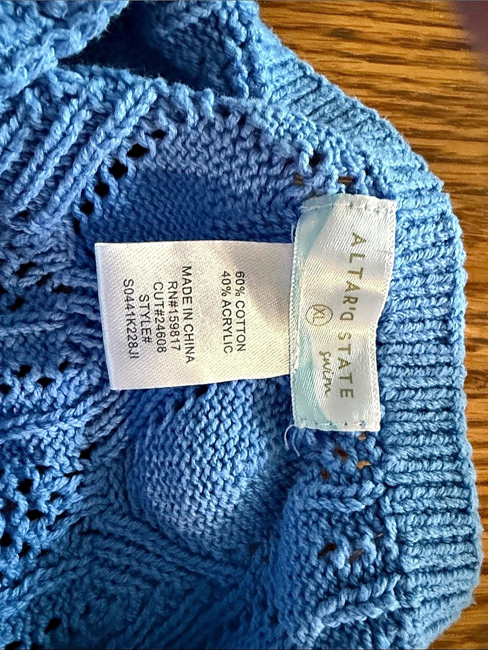 Alter'd State Blue Knit crop tube top Size XL - Picture 3 of 3